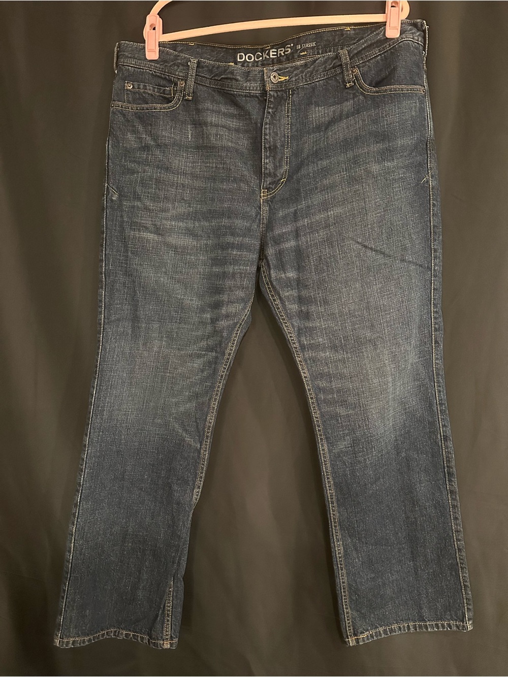 Dockers Men's Blue Bootcut Jeans - Faded Indigo Wash